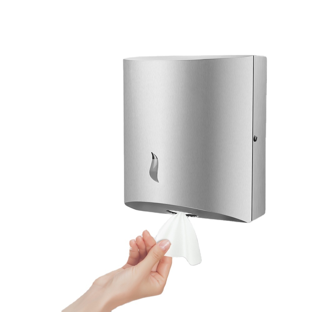 Commercial Wall Mounted Stainless Steel Gym Wet Wipes Paper Towel Dispenser Holder High Capacity for Public Restrooms