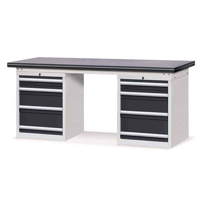 E210231-15 Popular promotional bearing 1000KG heavy duty cabinet workbench with drawers for workshop