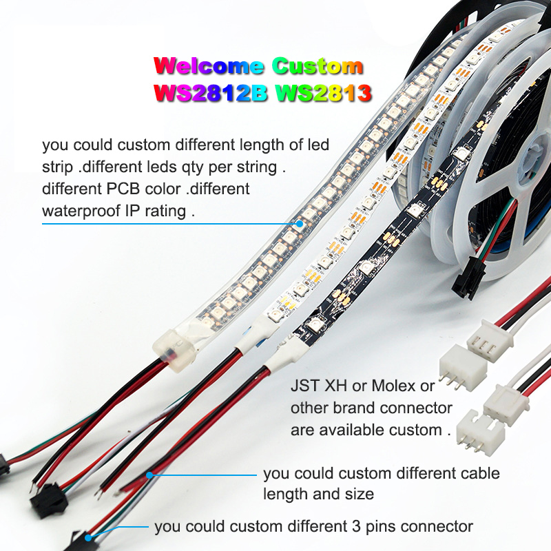 Пользовательский ws2812b ws2815 ws2813 Светодиодная лента Водонепроницаемая sp108e sp107e sp110e контроллер 5v 3a 4a 5a 5v 70a источник питания