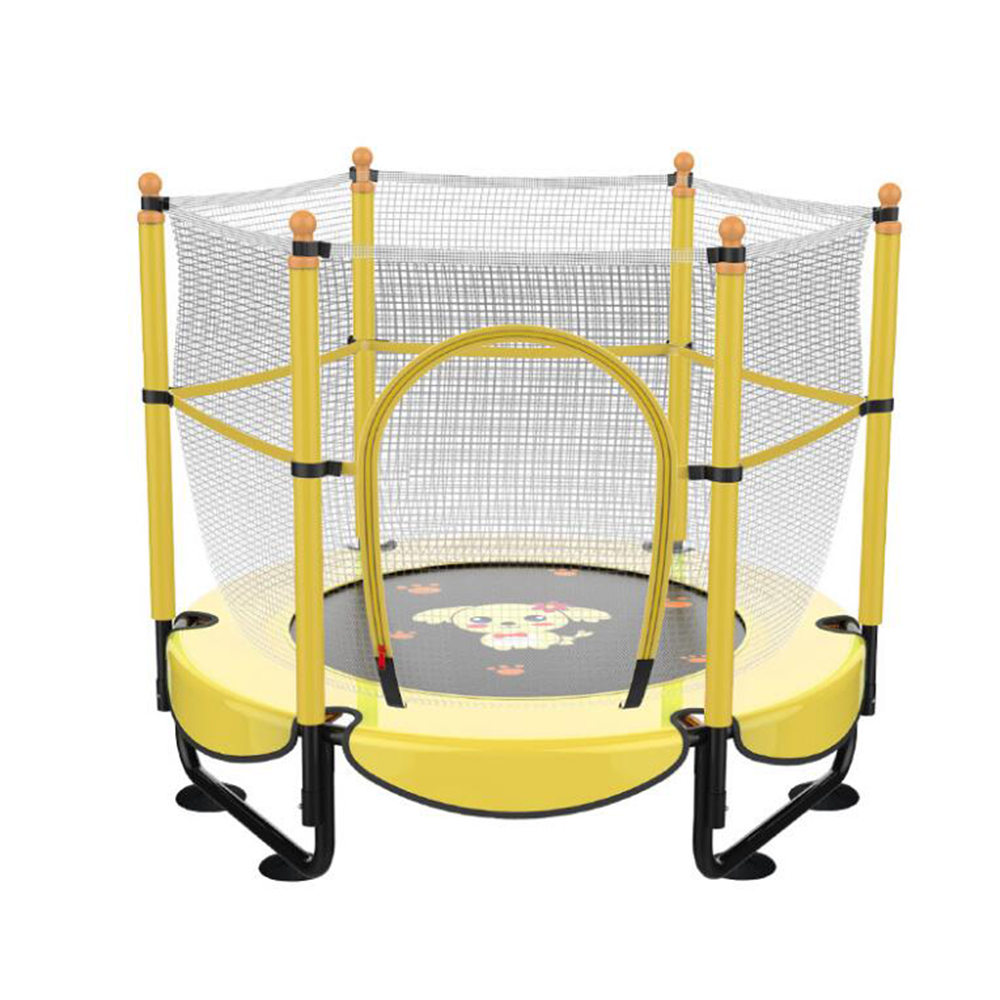assembly children trampoline park with net trampoline basketball hoop attachment