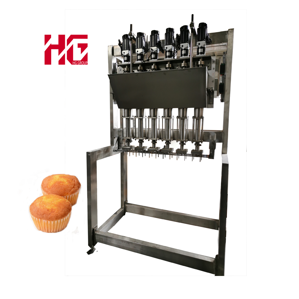 Automatic 250kg/h cake baking machine / cake machine with cake baking oven