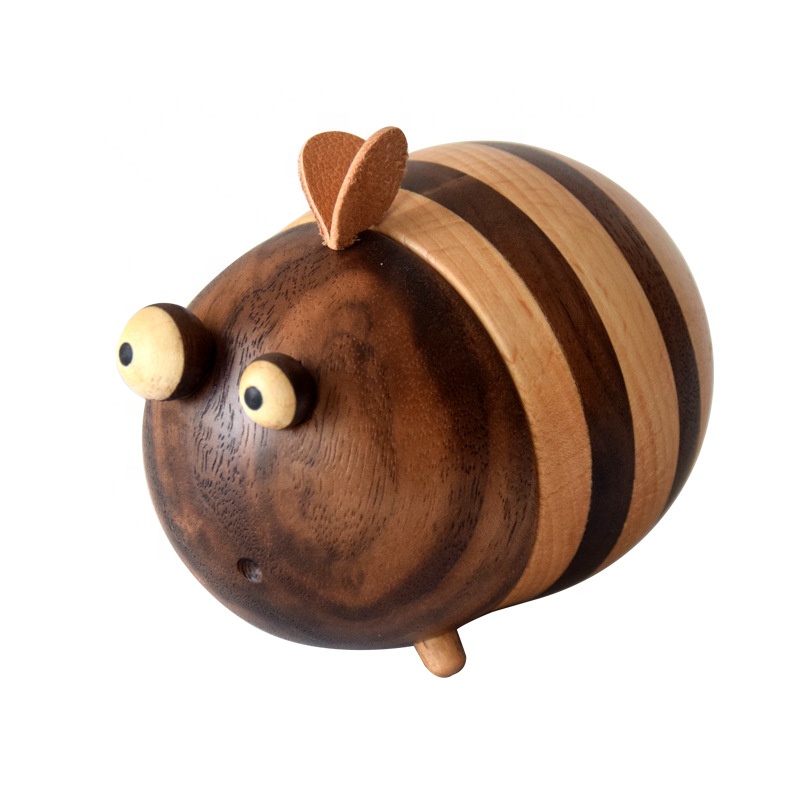 Nordic Bee Toothpick Holder Creative Toothpick Storage Box Desktop Toothpick Dispensers Home Restaurant Decor Wooden Crafts