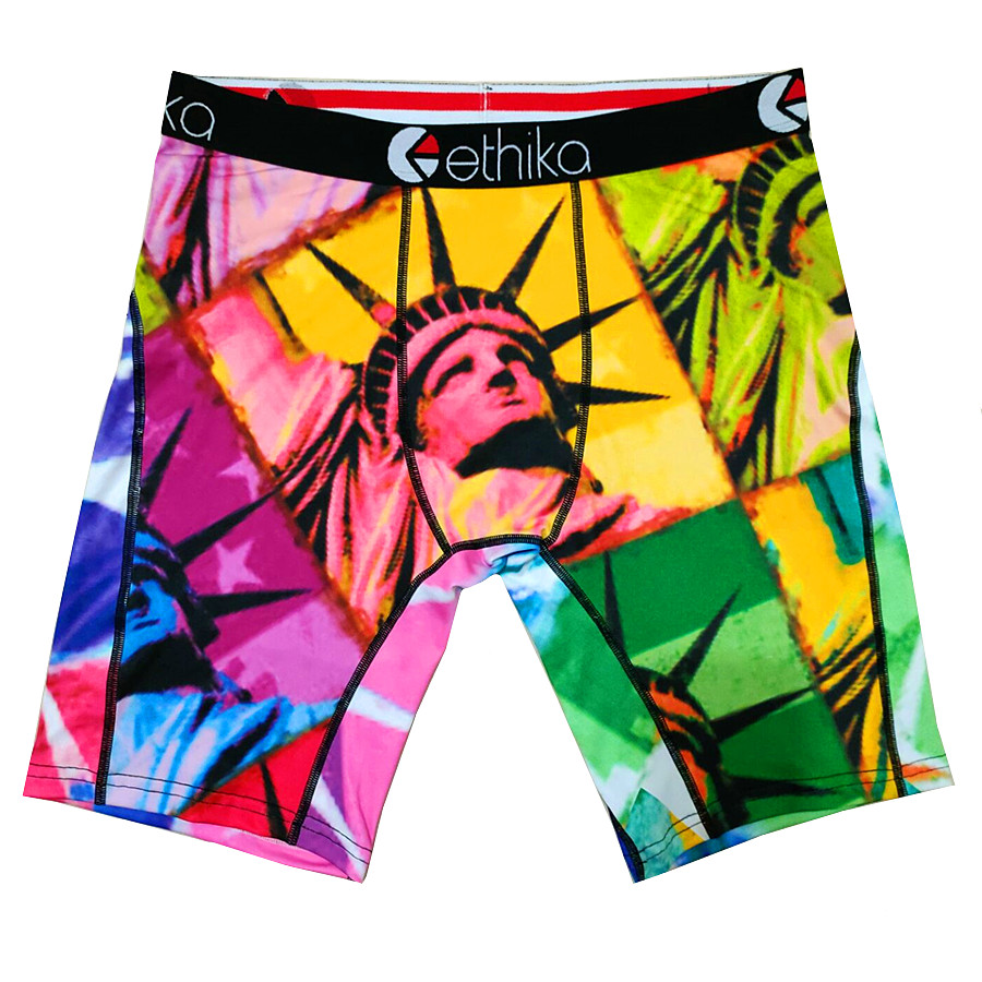 Модное быстросохнущее нижнее белье для фитнеса, боксеры Ethika, модные стильные принты, стильное и элегантное бесшовное эластичное нижнее белье