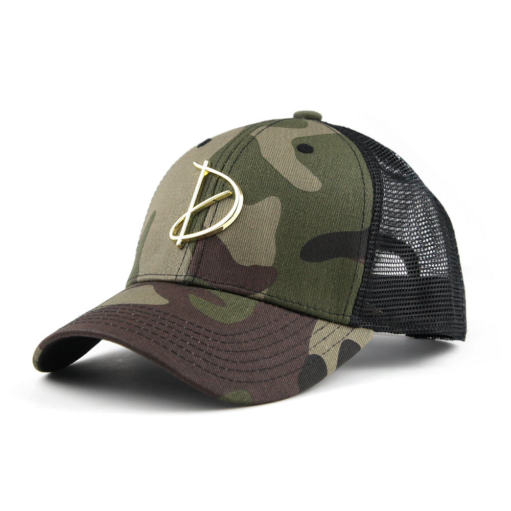 Camouflage Baseball Cap For Men Women Breathable Sports Mesh Sunshade Golf Caps Adjustable Adult Luxury Metal Logo Hats