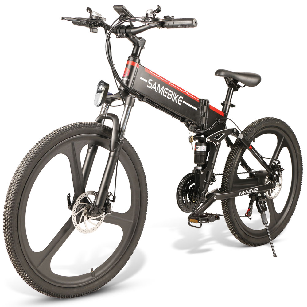 Производитель SAMEBIKE LO26 Электрический велосипед 350 Вт мотор складной черный 48V литий-ионный аккумулятор, фара для электровелосипеда в гибридный Электрический скутер электрический велосипед