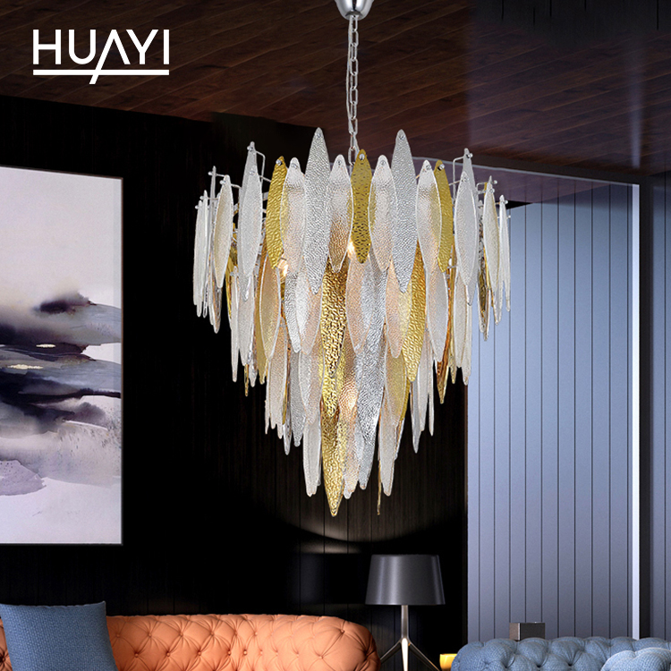 Современное украшение HUAYI, простой стиль, внутренняя гостиная, спальня, гостиница, Хрустальный светодиодный подвесной светильник