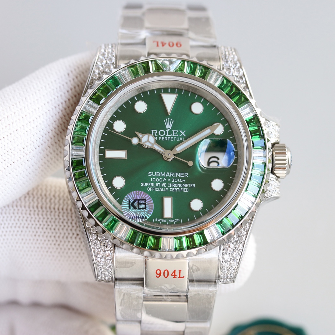 Модные роскошные часы Rolex, бриллиантовые часы по индивидуальному заказу, серия устриц вечный подводник, автоматические механические часы Rolex