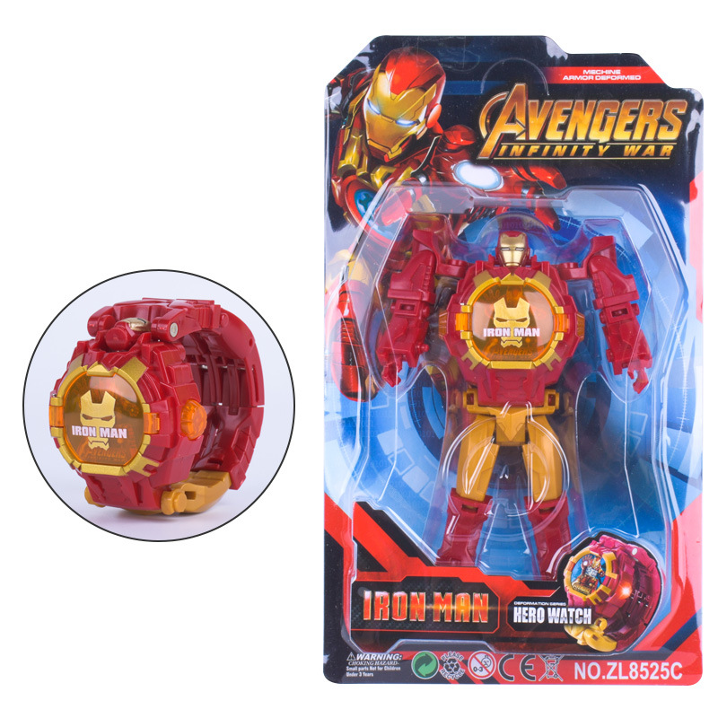 2020 NEW Cartoon Avengers Spiderman Children Watches Batman Irom Captain America Robot Kids Watch transformer Girls Wristwatch