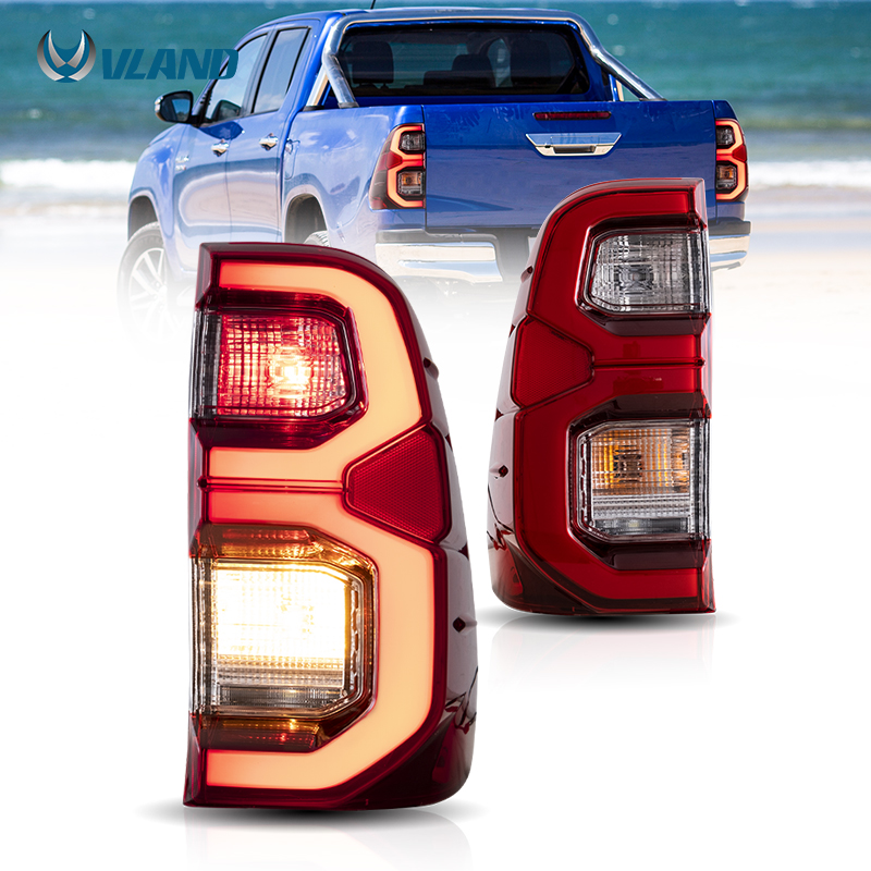 VLAND Factory New Style Full LED Taillights 2015-2020 With Breath And Welcome Design Tail Lights For Toyota Hilux Rear Lamp