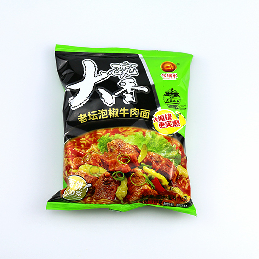 high quality wheat flour delicious soup noodle big bowl pickled pepper beef noodles