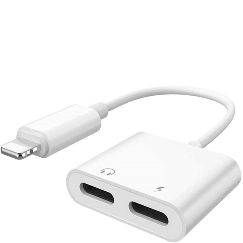 Совместимость со смартфонами IPhone Двойной адаптер для iPhone 7/7 Plus/ 8/8 Plus/X (10) 4-в-1 разветвитель наушников аудио адаптер/кабель с ПВХ изоляцией