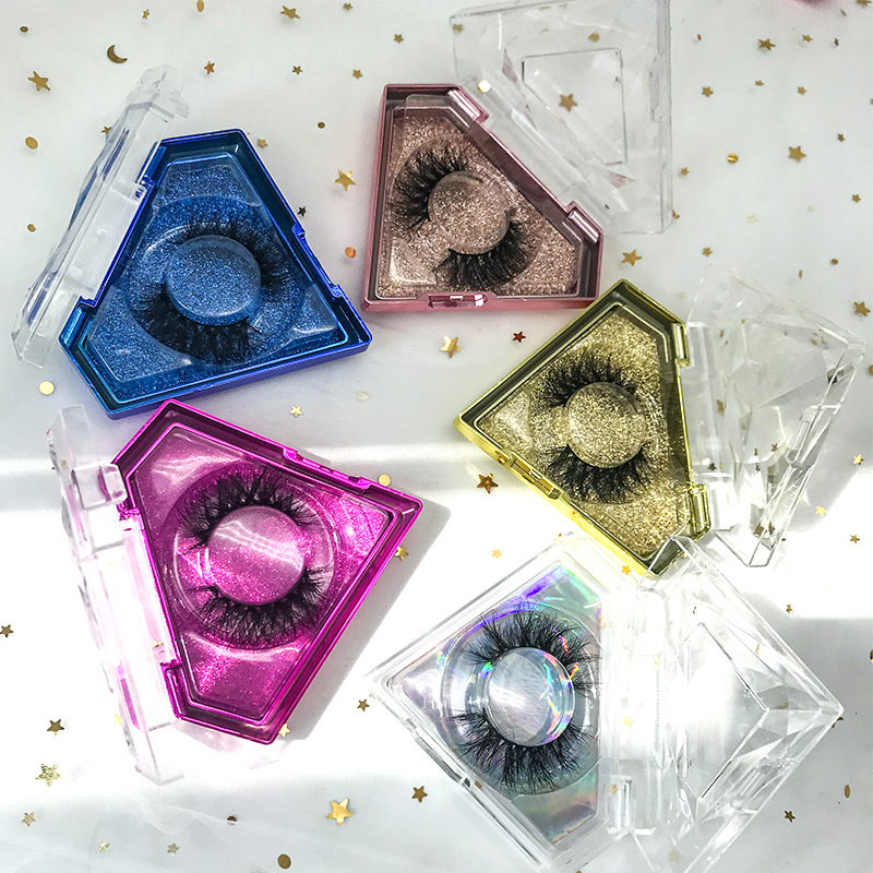 2020 Private label Custom Eyelash Packaging Acrylic Diamond Crystal Eyelash Packaging Box