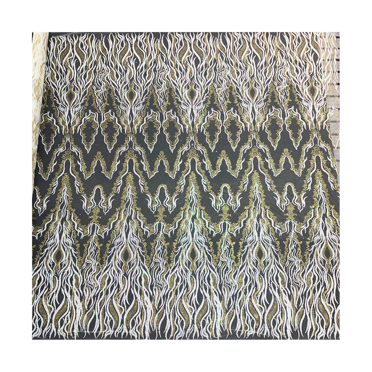 Gold-spraying mesh bridal glitter lace fabric skirt yarn clothing fabric children's porcelain white magic color film