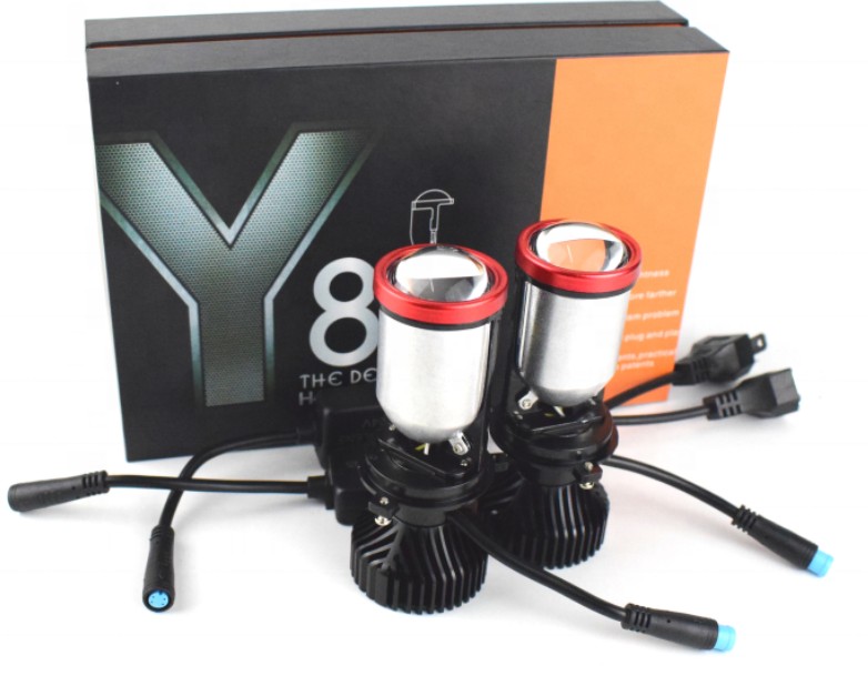 Factory Wholesale 80w 6000k white 8000LM Led Headlight H4 For Projector Lens Y8 Y9 Y7