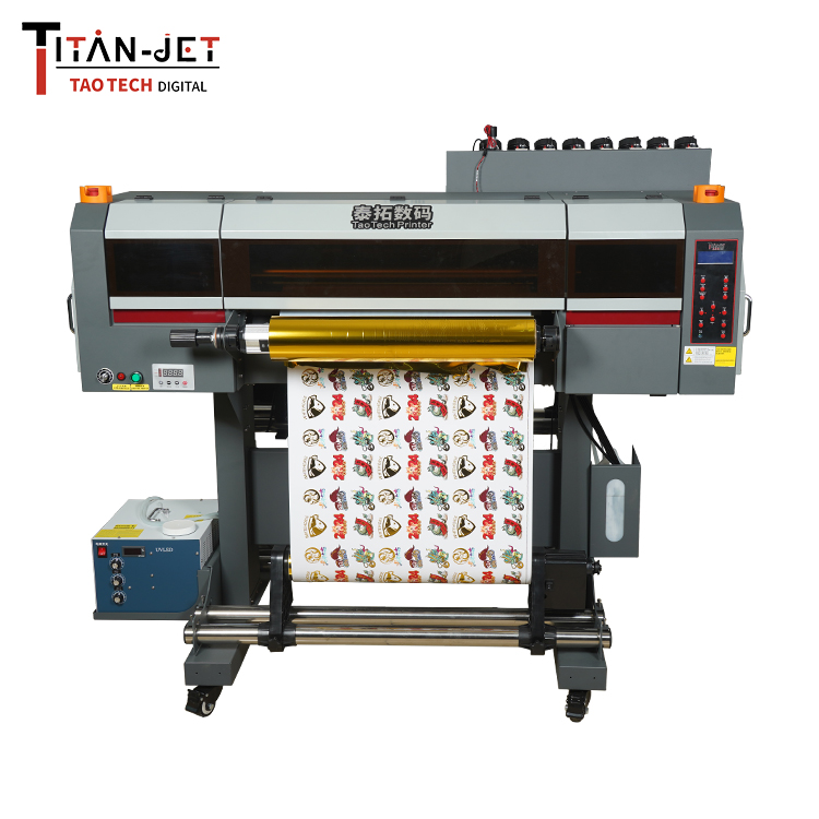 Auto Dual Lamination All In One 60cm Impresora I1600 DTF UV Printer All In One A1 Sticker Label UV DTF Printer Machine