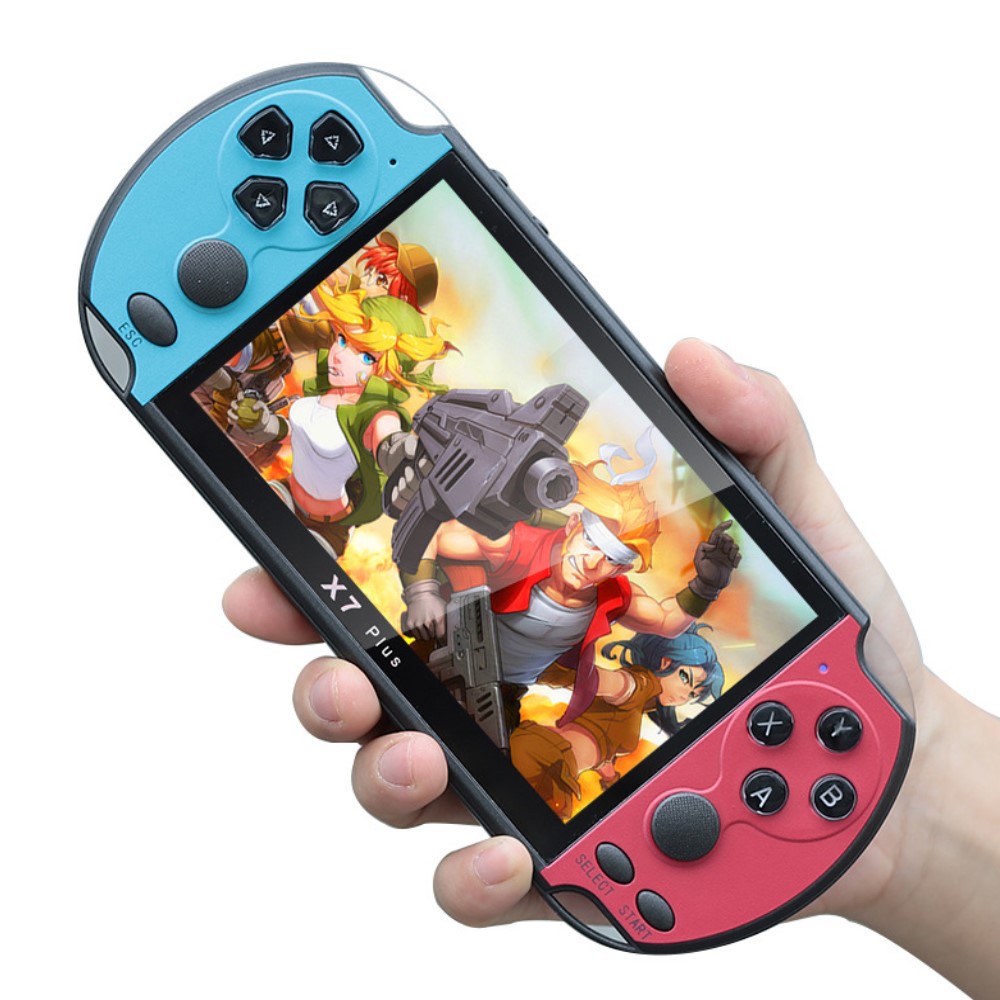 Оптовая продажа, новейшая игровая Ретро консоль X7 Plus с полноцветным экраном 5,1 дюйма, рождественские подарки, игровой контроллер для смартфона, плеер