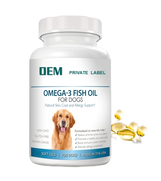 OEM Omega-3 Pet Fish Oil for Dogs with EPA & DHA specially formulated for your dog