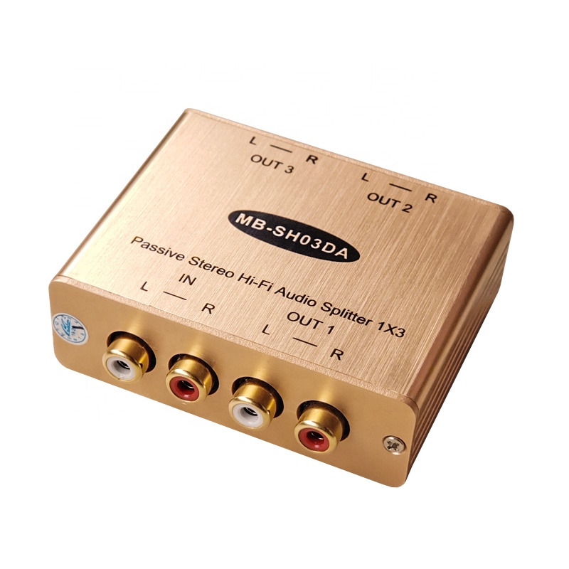 1X3 RCA стерео HiFi аудио сплиттер 1 вход 3 выхода аудио адаптер очистить шум/звуковой сигнал для усилителя звука