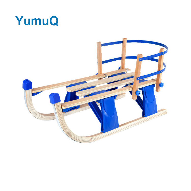 Классические зимние спортивные деревянные Санки YumuQ 108 см, деревянные сани из бука для катания на санках