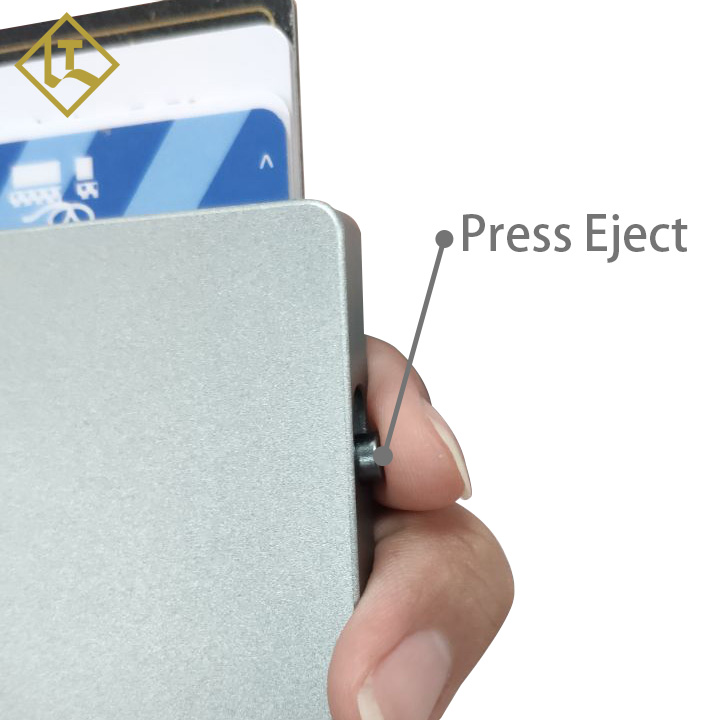 Eject Alloy Metal Box ID Blocking RFID Business Press Pop Up Card Holder Case Creativity Automatic Aluminum