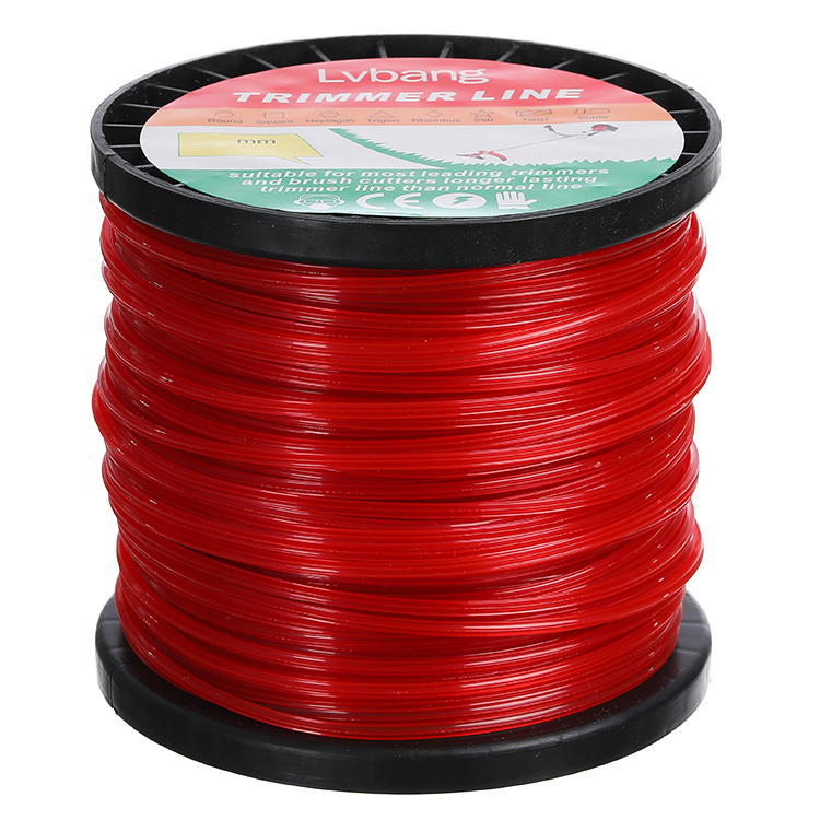 2,4 мм 1LB упаковочная квадратная струна травяная катушка триммер для сада