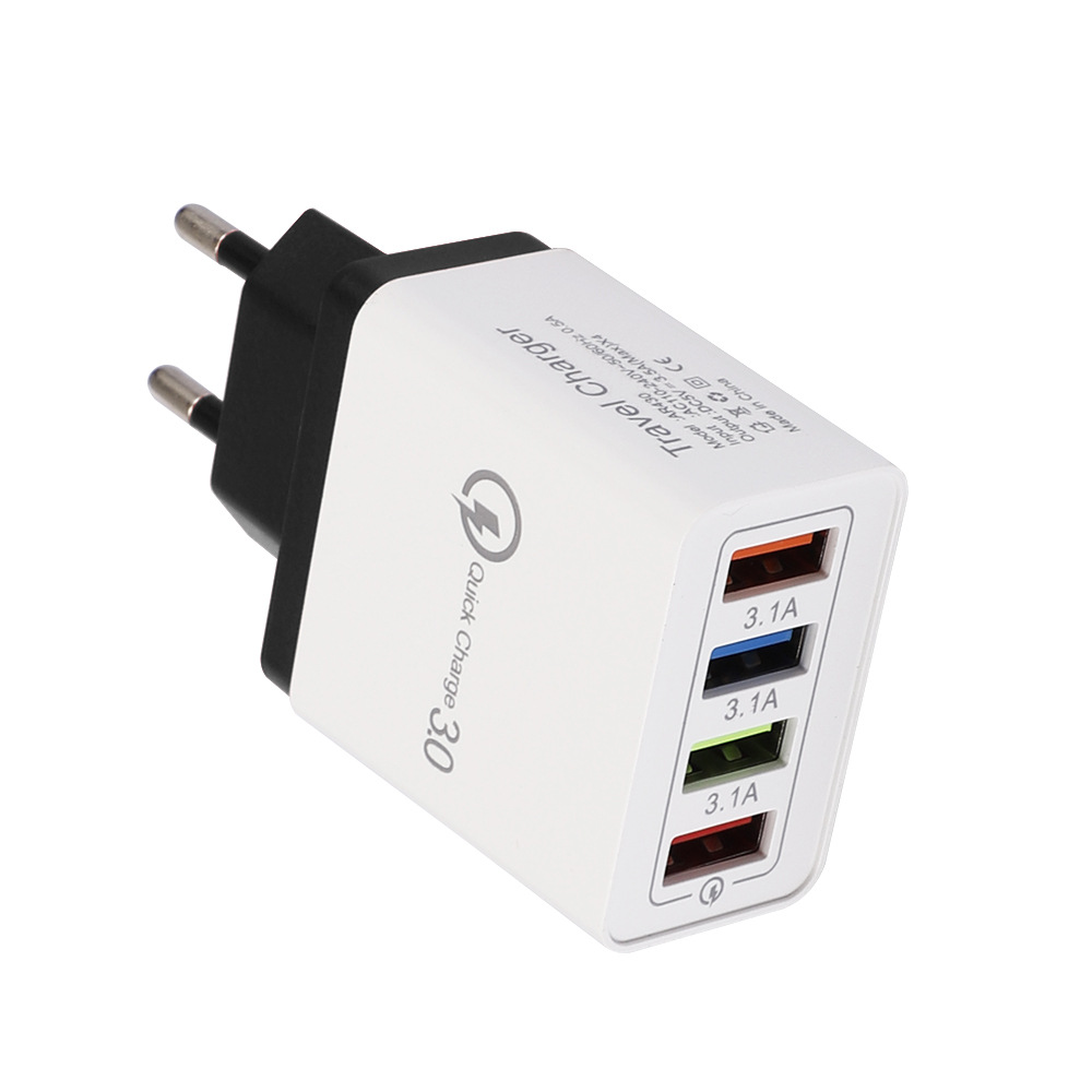 QC3.0 3A 4USB зарядное устройство EU UK US Сетевое зарядное устройство для мобильных телефонов