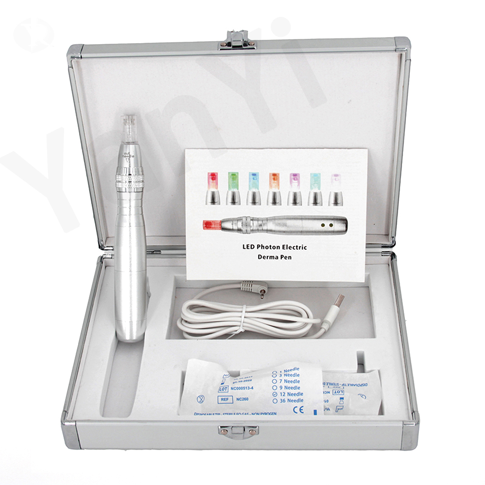 YanYi 7 color LED photon therapy electric dr microneedling pen