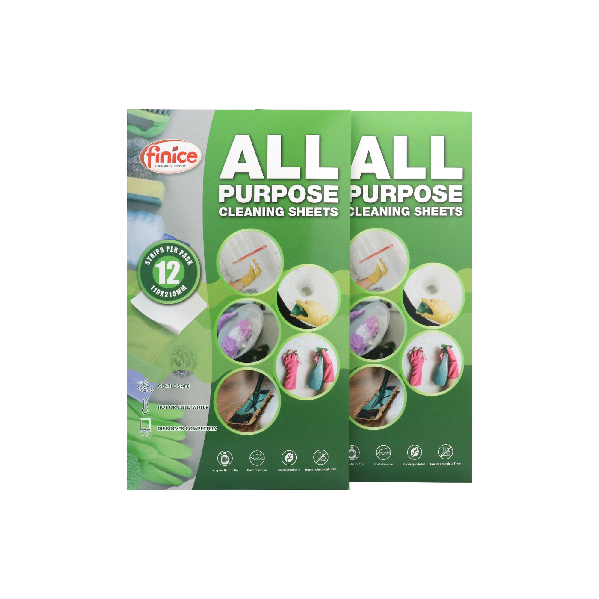 Finice Detergent Sheets Eco Friendly Multifunctional Cleaning Sheet