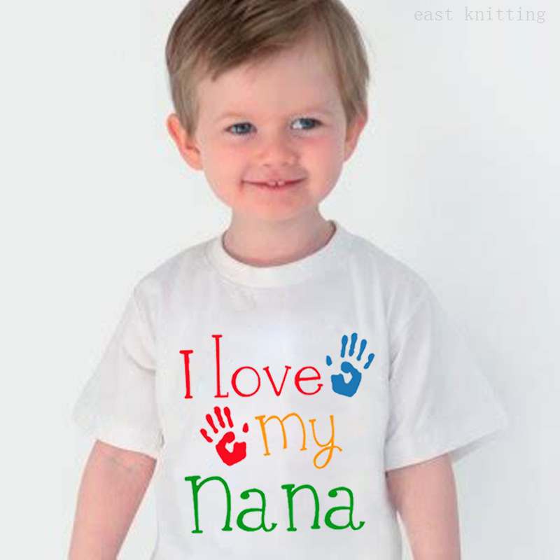 I Love Nana/повседневные футболки для новорожденных; летняя повседневная одежда с короткими рукавами для малышей; хлопковые рубашки; блузка; футболки