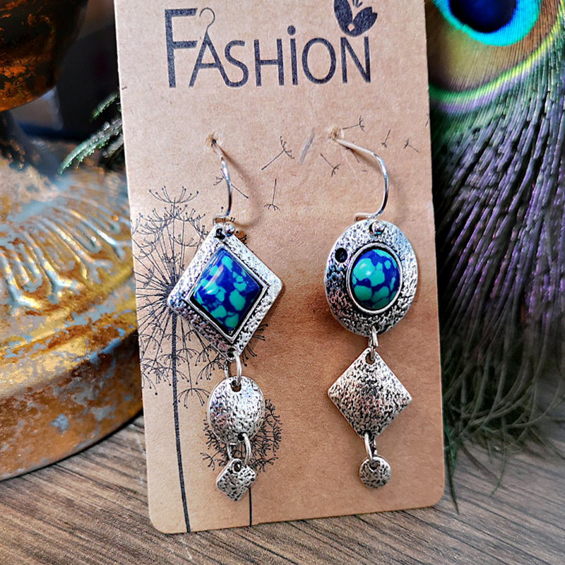 Bohemian Cute Southwest Unique Western Stone Earrings