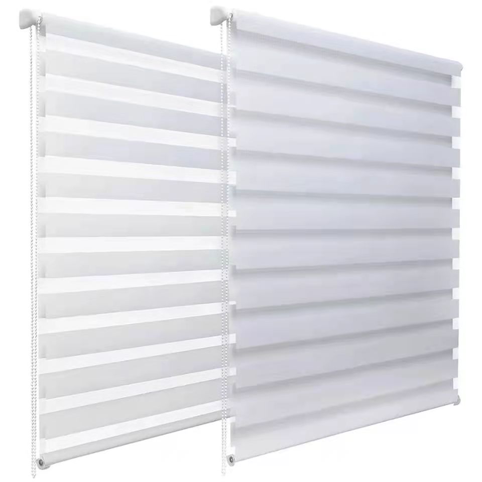 Ready Made Curtain Blackout Fabric Transparent Chain Customize Set Window Bead Horizontal Style Pattern Zebra Blind