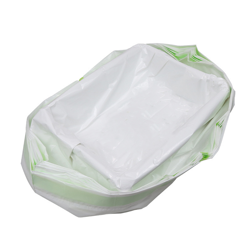 Biodegradable Pet Waste bag Cat Poop Bag with Drawstrings Cat Litter Pan Liners