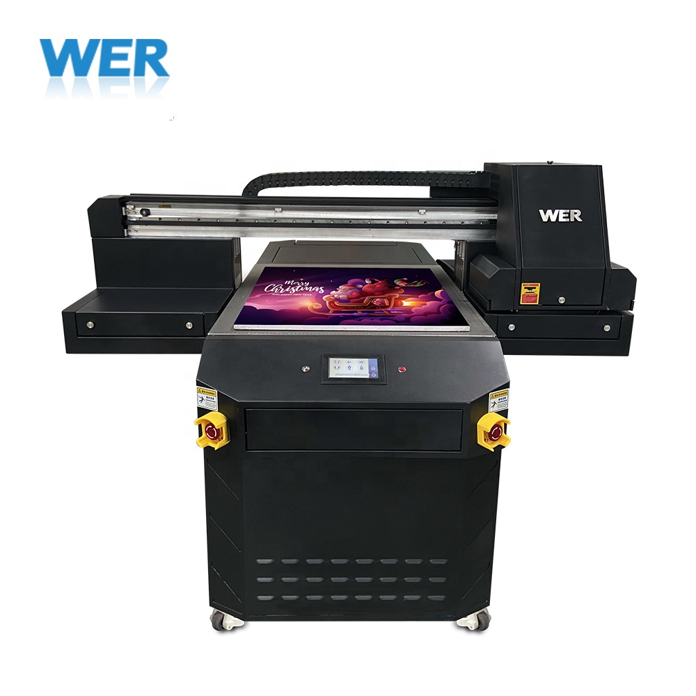 uv printer A1 size WER-ED6090UV uv flatbed printer price digital glass printing machine