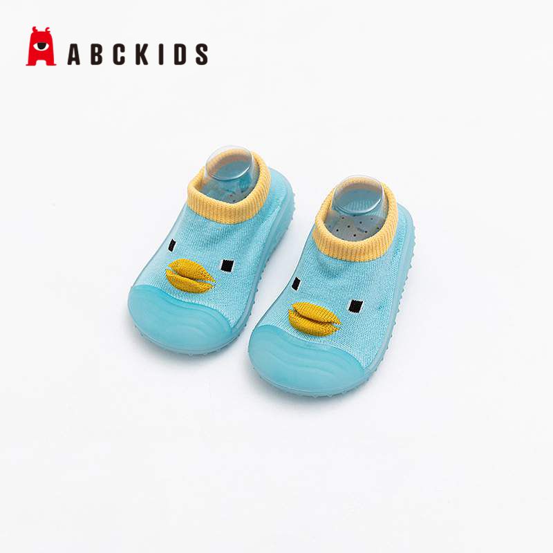 ABC KIDS Flat Baby Sock Shoes Non Slip Rubber Sole For Winter Thick Cotton Animal Sty