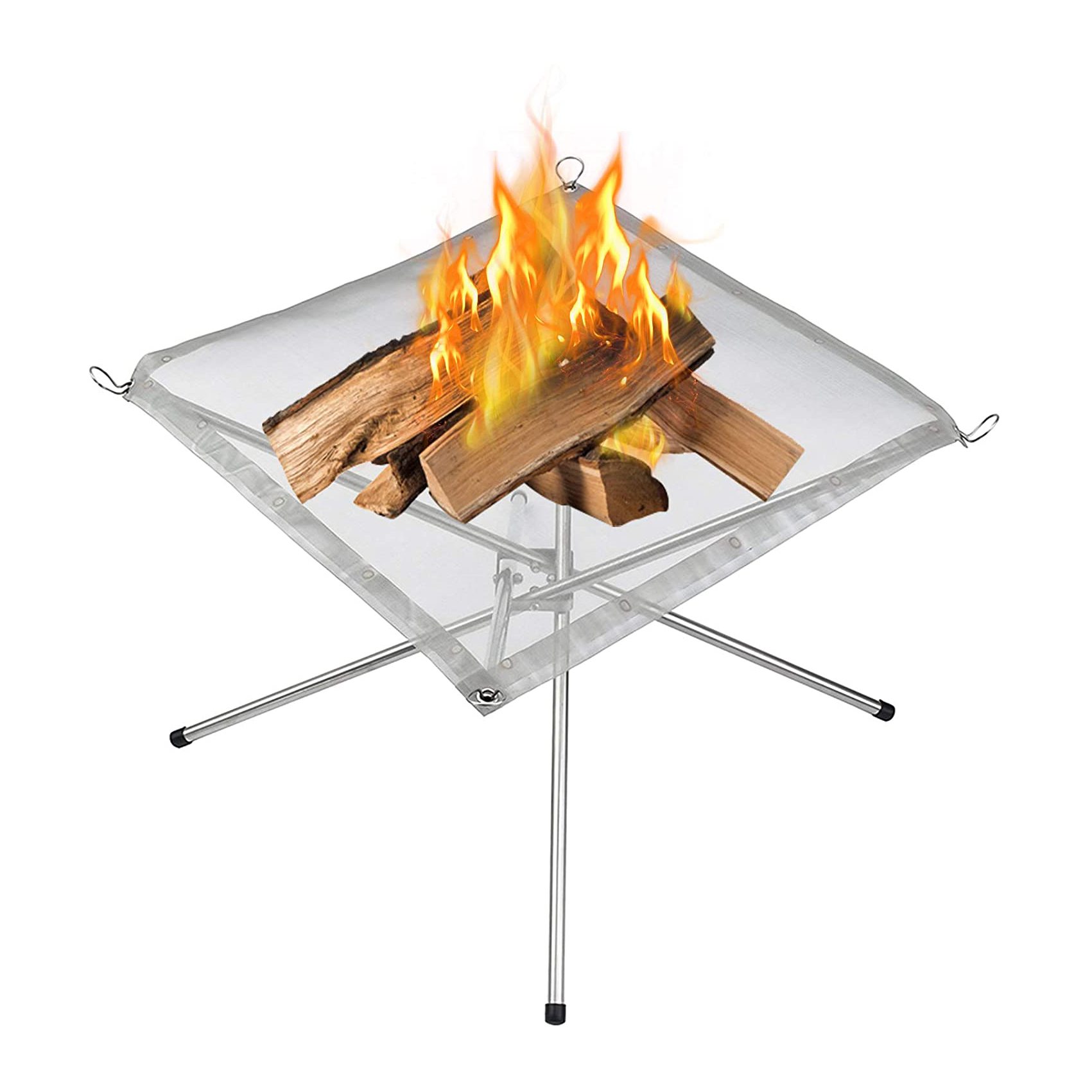 New Upgraded Camping Fire Pit Collapsible Foldable Mesh Fire Pits Fireplace for Camping, Campfire