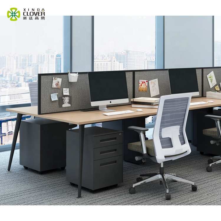 Coworking Office Table Staff Workstation Modern Office Desks For 8 People