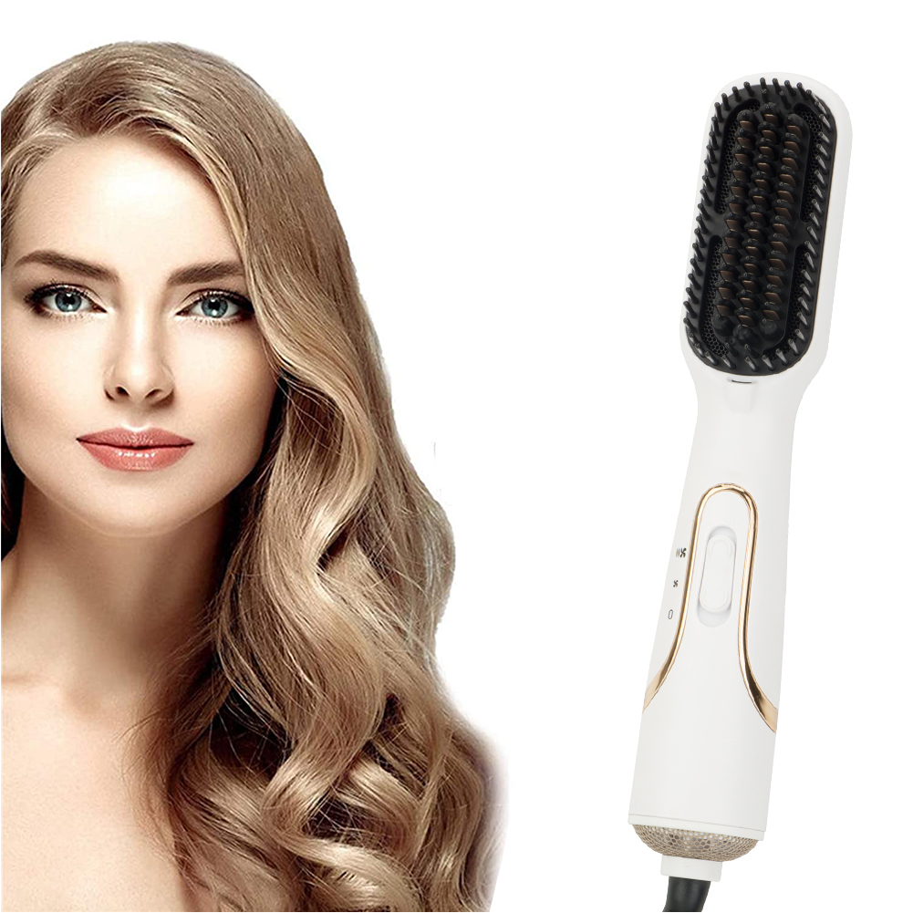 Far Infrared Anion Hot Air Brush Electric Hot Comb Straightening Hair Blow Dryer Styler for Woman