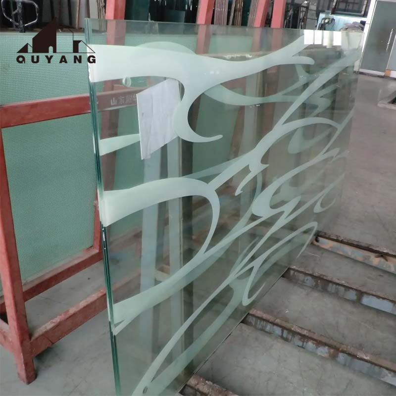 QUYANG оптовая продажа, закаленное стекло для душевой кабины, матовая панель из закаленного стекла, цена