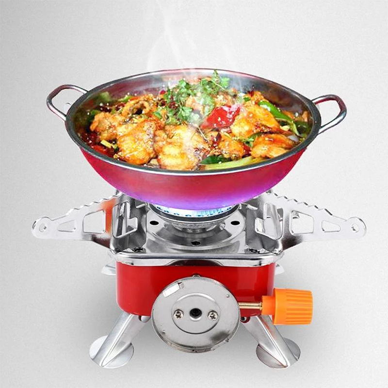 Portable Mini Outdoor Folding Metal Camping Gas Stove Windproof Furnace Burner