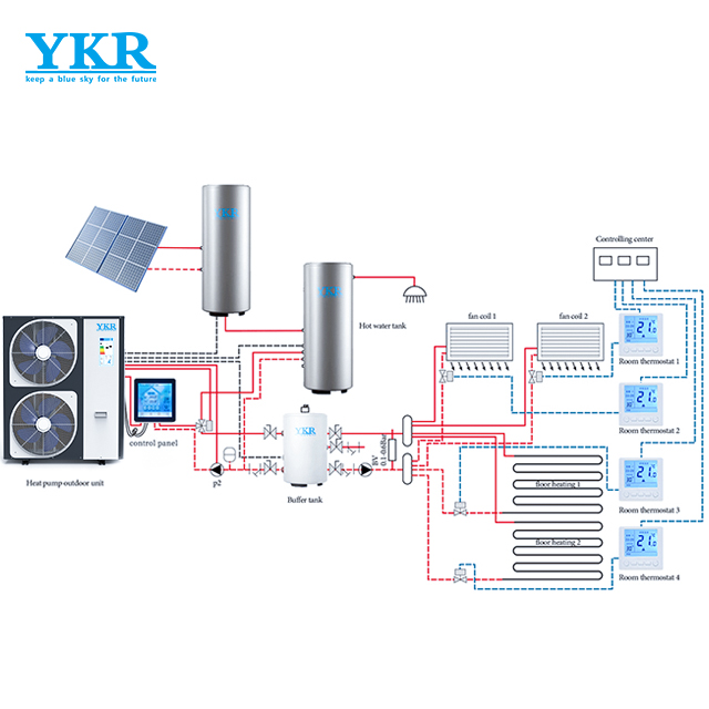 Тепловой насос 6 кВт 8 кВт 10 кВт 16 кВт 20 кВт 22 кВт 30 кВт инвертор Varmepumpe Warmtepomp Польша Danmark Германия тепловой насос