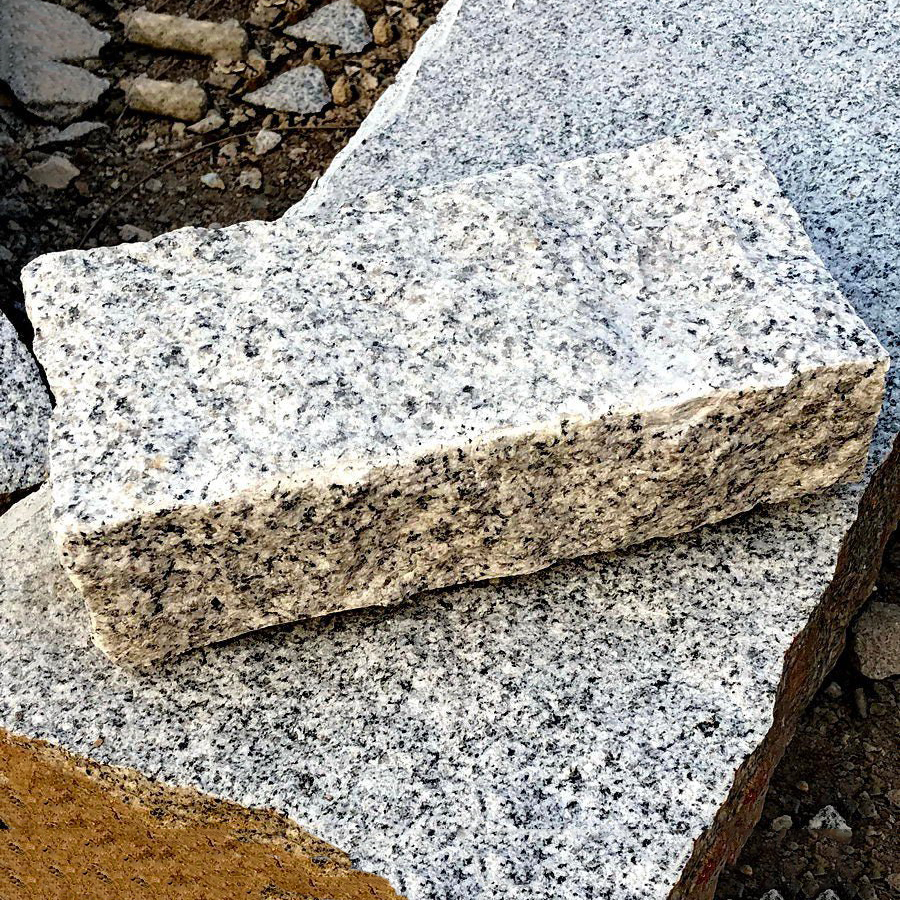 Outdoor Granite Paving Stones Edging Stones Granite Setts 50mm Cobbles for Driveway Paving Patio Paving Border Walkways