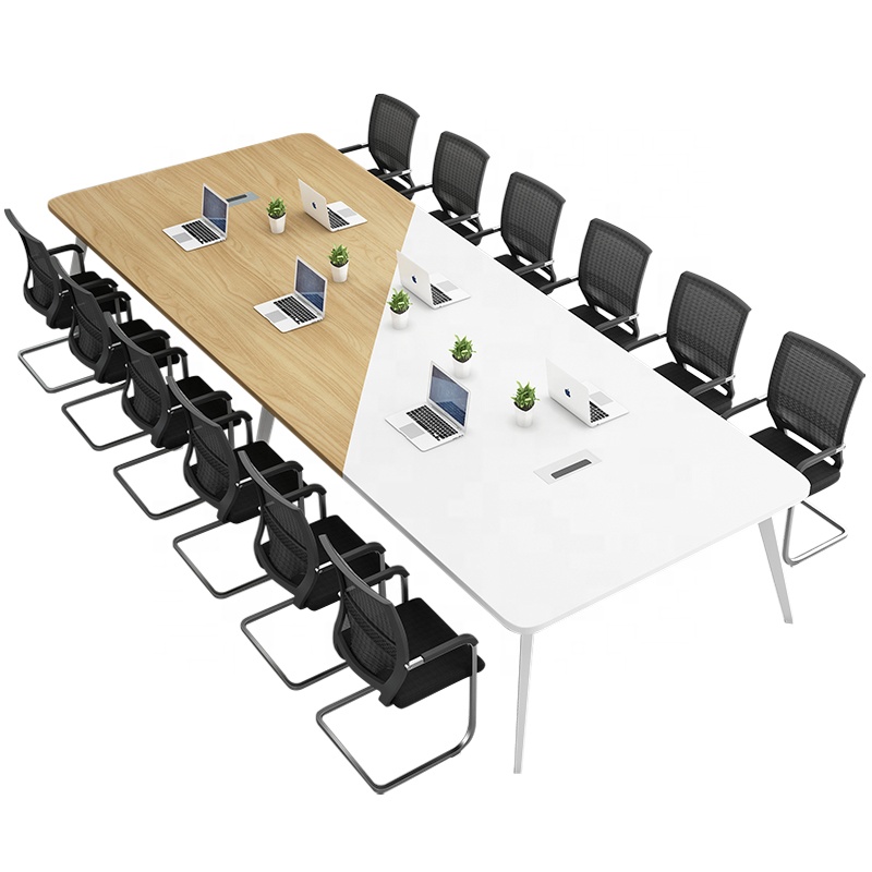 Dirt-resistant And Easy To Handle Modern Simple Rectangle Big Meeting Table Conference Sectional Meeting Table Nordic