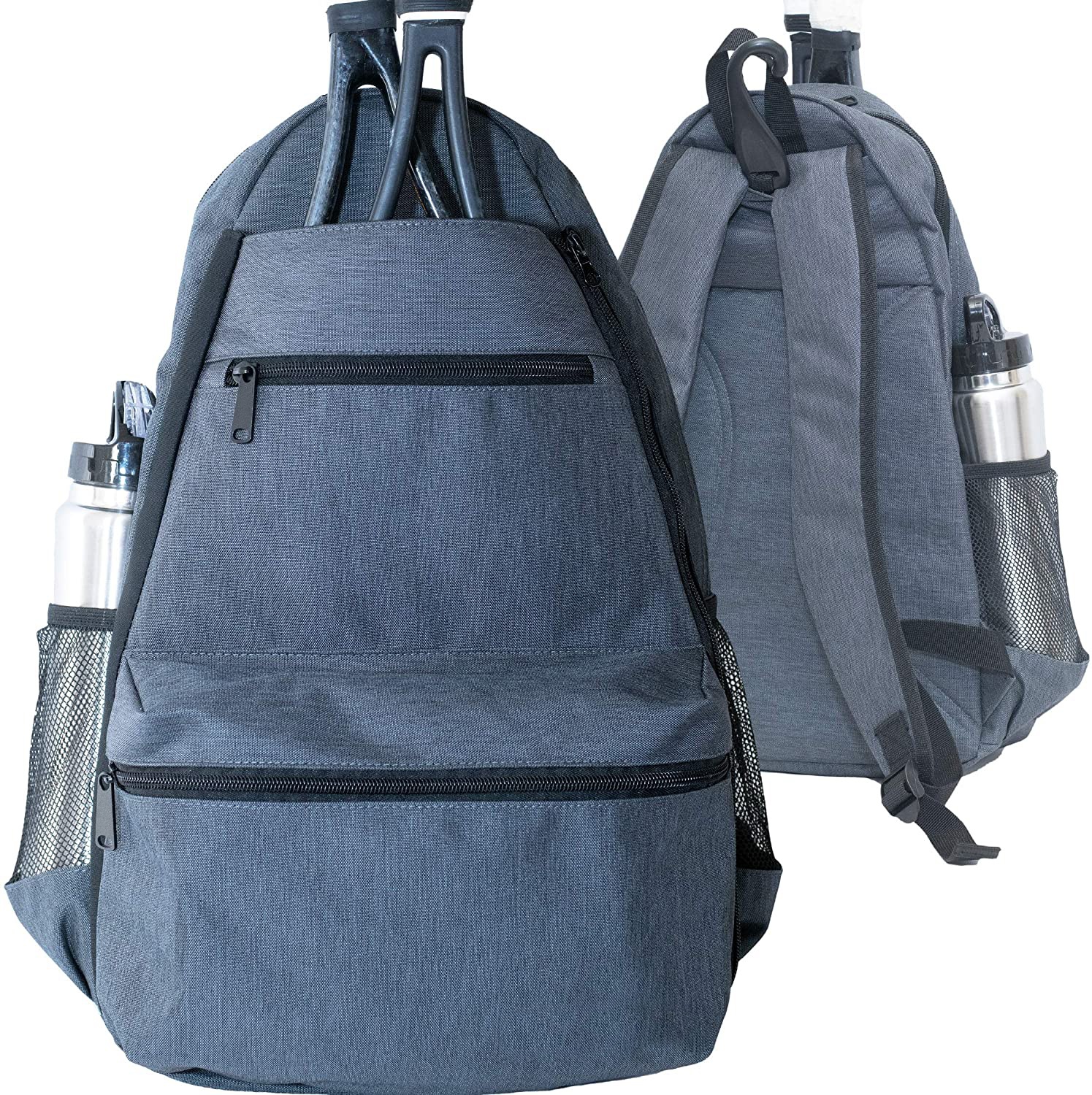Compact City Tennis Backpack - Tennis Bag for Men & Women Holds 2 Tennis Rackets and Shoes