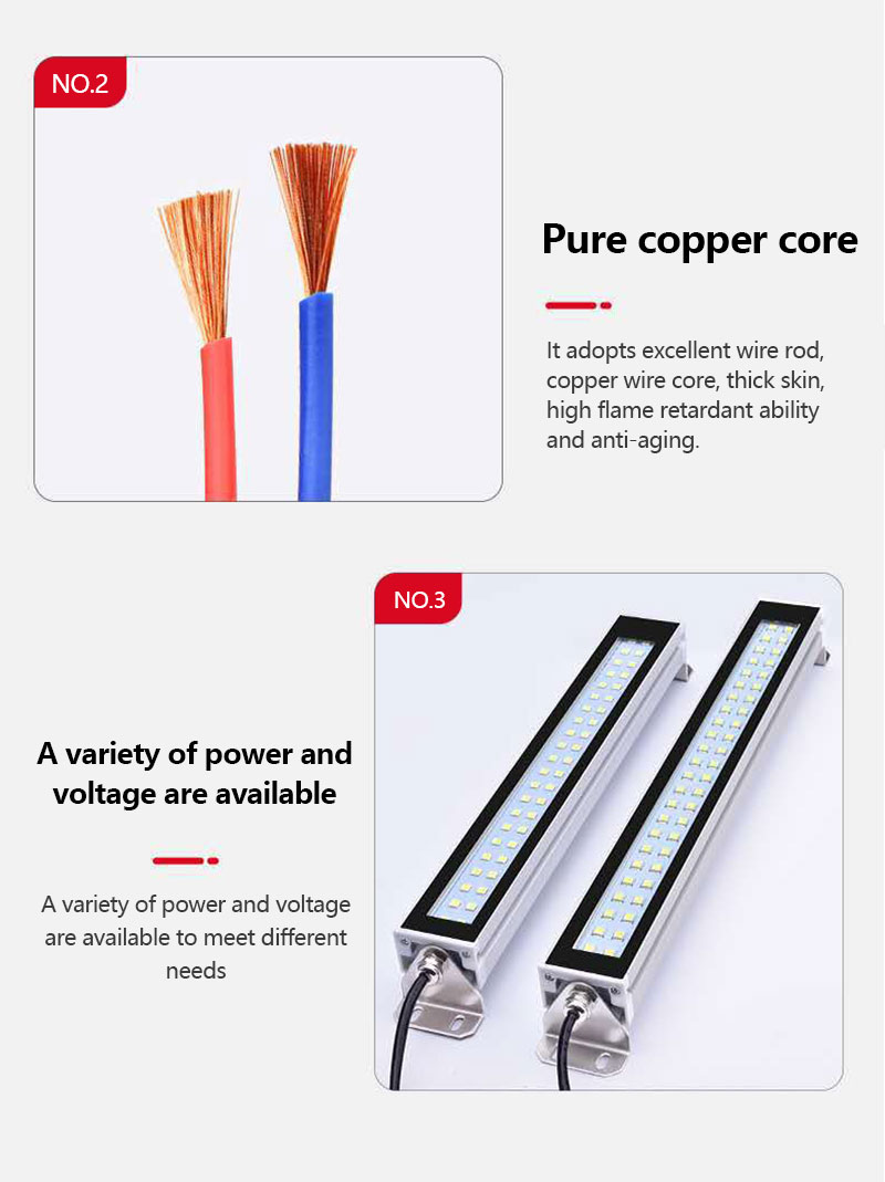 LED Machine Tube Light Aluminum Alloy Waterproof And explosion-proof CNC Machine Work Lamp For Machine Tools And Lathe