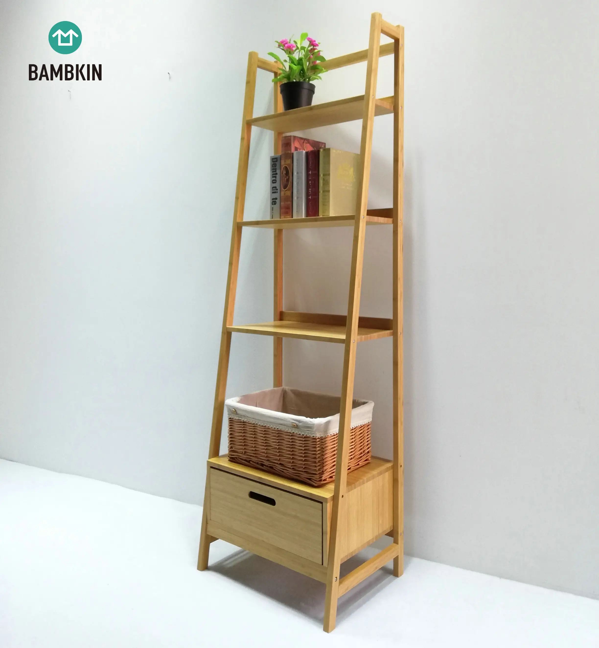 BAMBKIN bamboo storage shelf bamboo cabinets for living room rack