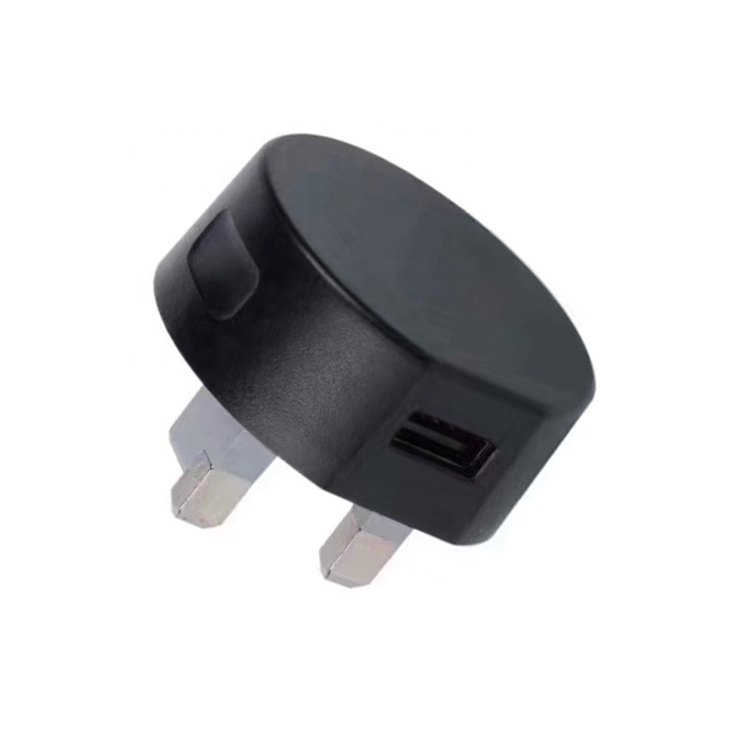5 Вт мини черный Usb домашняя настенная зарядка-адаптер круглый EU Plug портативное зарядное устройство для мобильных телефонов 1A с одним портом, британский стандарт зарядное устройство