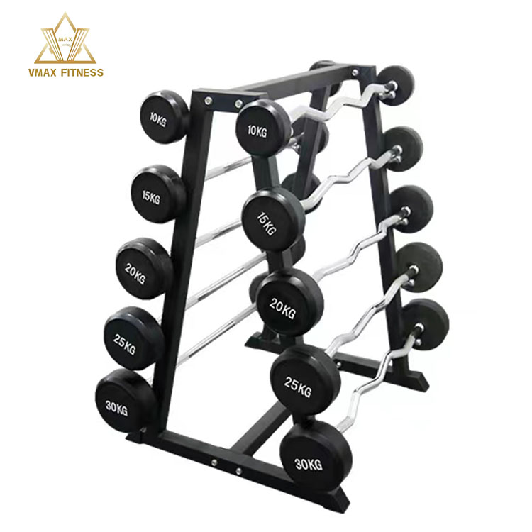 Wholesale Fixed Barbell Set 20 30 50 Kg Commercial Gym Equipment Barbell Bar Gym Free Weights Lifting Rubber Fixed Barbell Sets