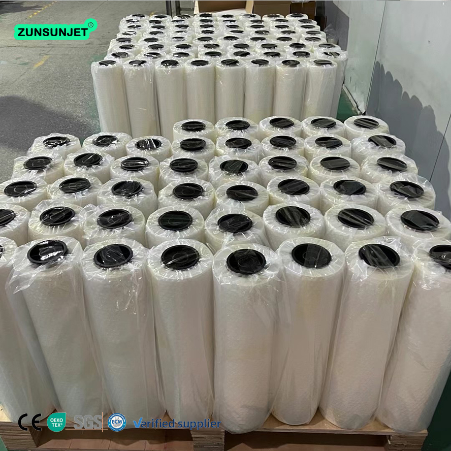 2023 hot peel ddtf film rolls 24 inch 60 cm roll pet White Paper Transfer Film for dtf pet film 60cm hot peel roll