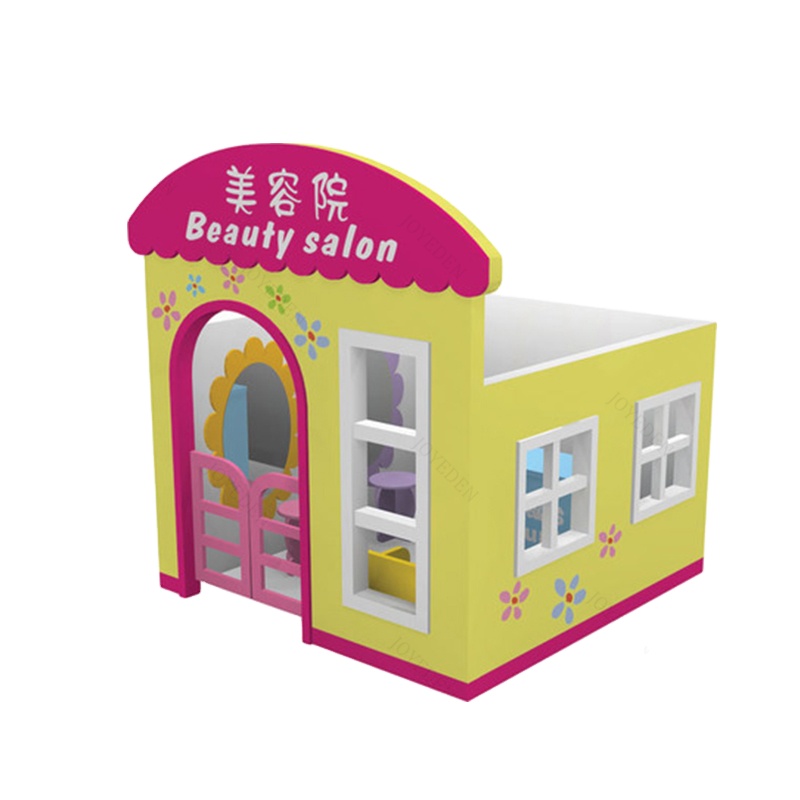 Cheap Indoor Games Beauty Parlor Kids Play House Wood Playhouse With Fence For Children Do Every Family