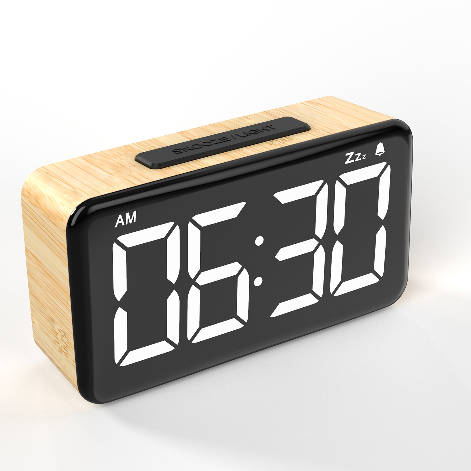 USB charge table wooden led digital alarm clock rechargeable alarm clock alarm clock